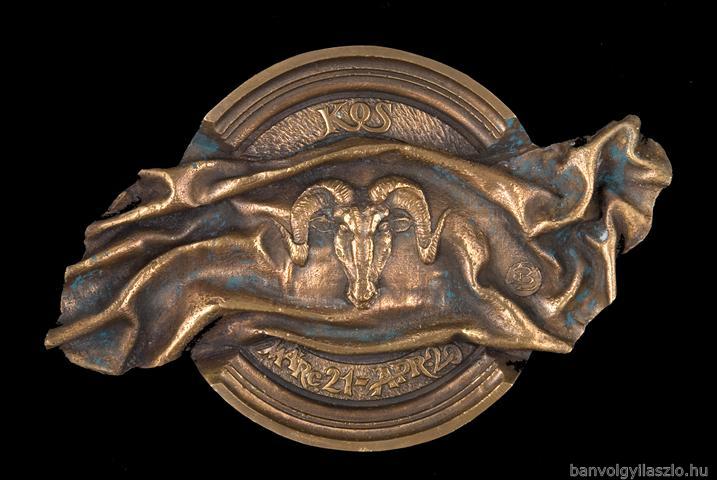 Arie zodiac bronze plaque