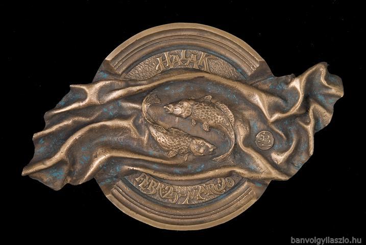 Pisces bronze plaque