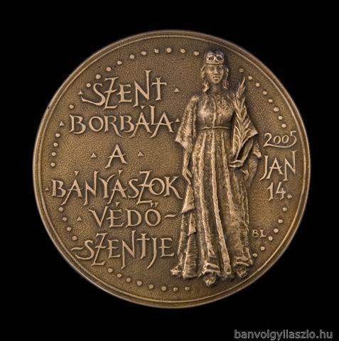 Saint Borbala bronze plaque