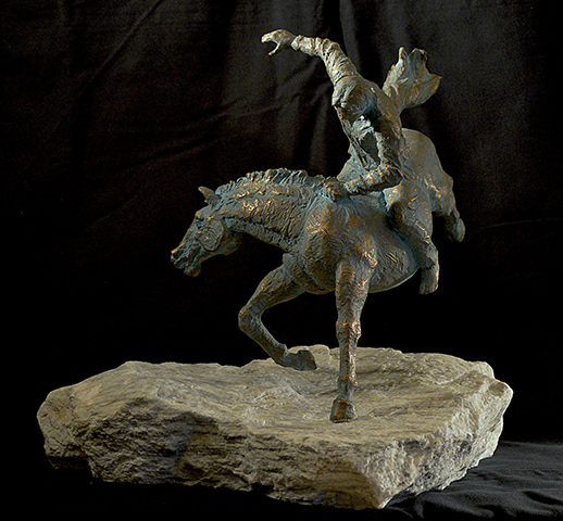 Rider, Bronco rider small sculpture