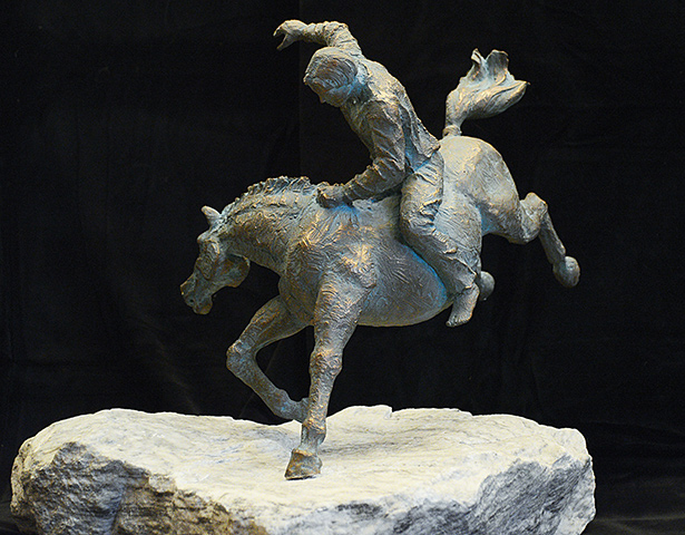 Бронзана статуета коњаника, Бронко рајдер