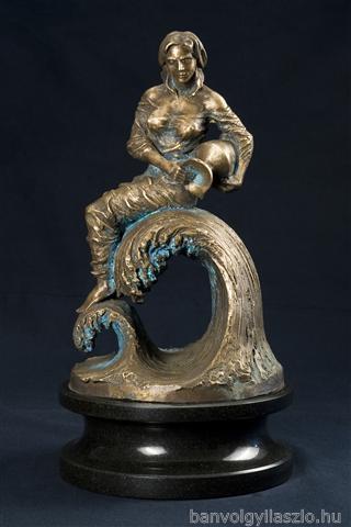 Aquarius bronze small sculpture
