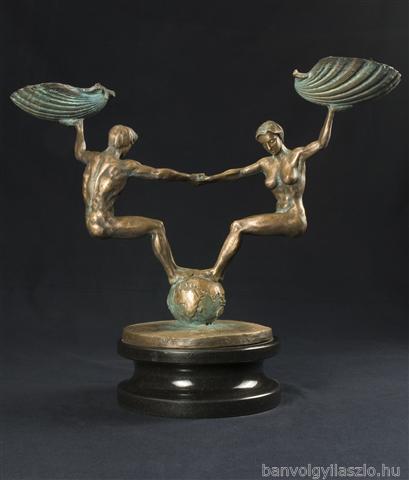 Libra bronze small sculpture