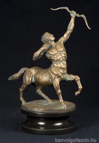 Sagittarius bronze small sculpture