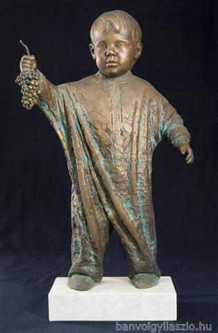 Kis Bacchus bronzszobor