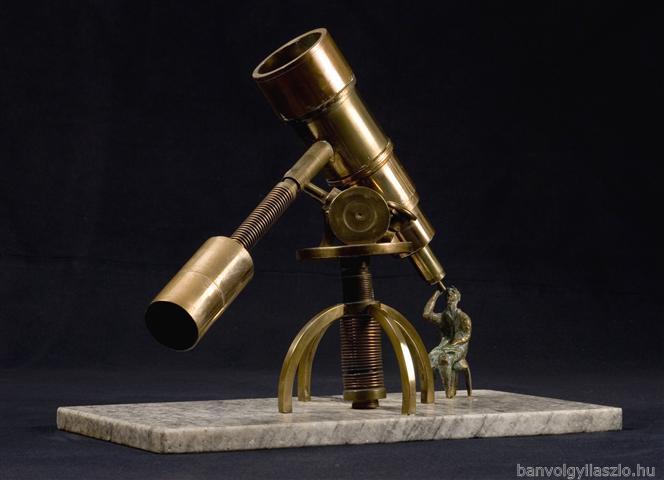 Astronomer, bronze small sculpture