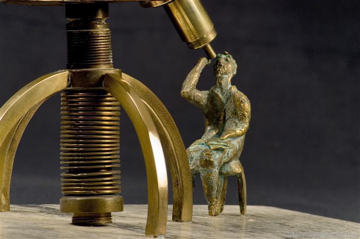 Astronomer, bronze small sculpture