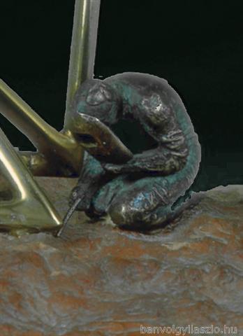 The obsessed bronze small sculpture