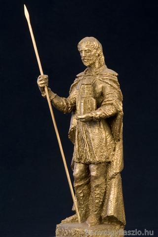 Saint Dömötör bronze small sculpture