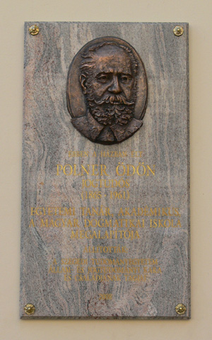 Polner Ödön bronze relief