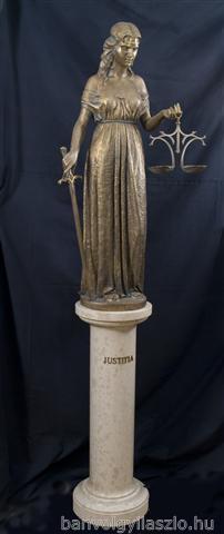 Justitia bronze statue