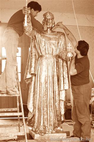 Szent István bronzszobor Bordány